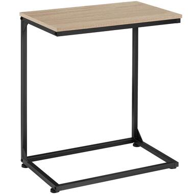 tectake Bijzettafel Cardiff 55,5x35x67cm, Industrieel Licht Hout, Eiken Sonoma product