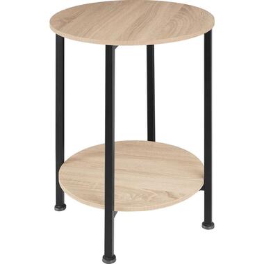 tectake Bijzettafel Ballina 45x64cm, Industrieel Licht Hout, Eiken Sonoma product