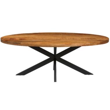 Mango Houten ovalen tafel Alexa - metalen frame - 200 cm product