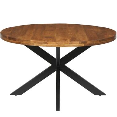 Maria 130cm Table ronde Mango - Structure en métal, plateau en bois exotique product