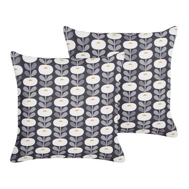 Lot de 2 coussins de jardin avec motif géométrique 45 x 45 cm gris VALSORDA product