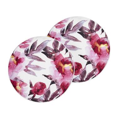 Lot de 2 coussins de jardin à motif floral rose et blanc ⌀ 40 cm LANROSSO product