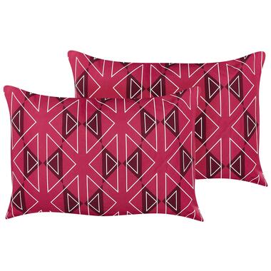 Lot de 2 coussins de jardin à motif géométrique rose 40 x 60 cm MEZZANO product