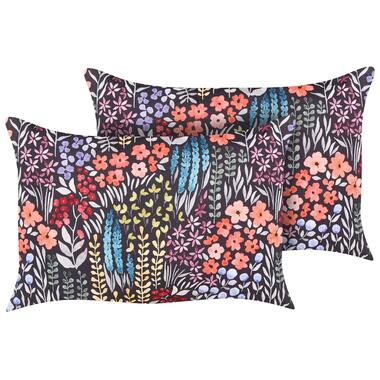 Lot de 2 coussins d'extérieur à motif floral multicolores 40 x 60 cm CASTELARO product