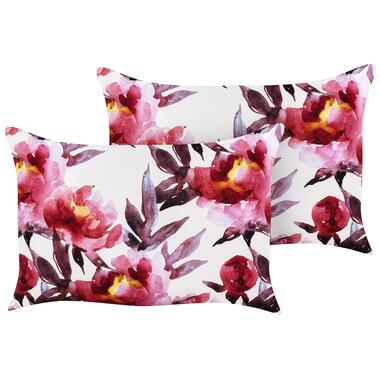 Lot de 2 coussins de jardin à motif floral rose et blanc 40 x 60 cm LANROSSO product