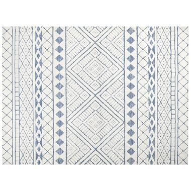 MARGAND - Vloerkleed - Wit/Blauw - 300 x 400 cm - Polyester product