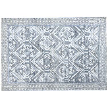 Tapis en laine bleu et blanc 160 x 230 cm KAWAS product