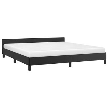 vidaXL Cadre de lit avec tête de lit sans matelas noir 160x200 cm product