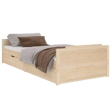 vidaXL Cadre de lit avec tiroirs Bois de pin massif 90x200 cm product