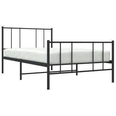 vidaXL Cadre de lit métal avec tête de lit/pied de lit noir 90x200 cm product
