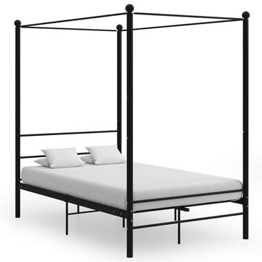vidaXL Cadre de lit à baldaquin Noir Métal 120x200 cm product