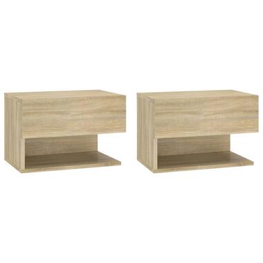 vidaXL Tables de chevet murales 2 pcs Chêne sonoma product