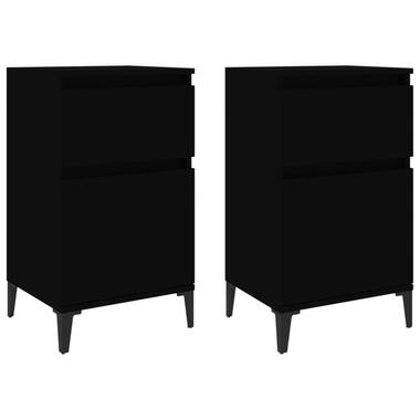 vidaXL Tables de chevet 2 pcs noir 40x35x70 cm product