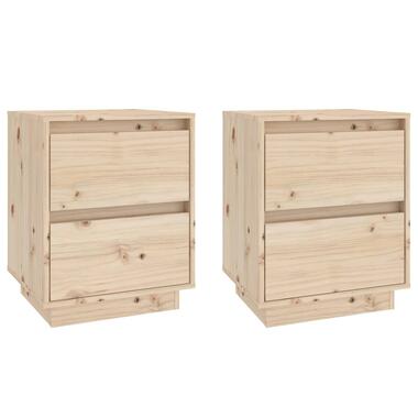 vidaXL Tables de chevet 2 pcs 40x35x50 cm Bois de pin solide product