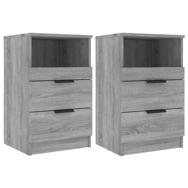 vidaXL Tables de chevet 2 pcs Sonoma gris Bois d'ingénierie product