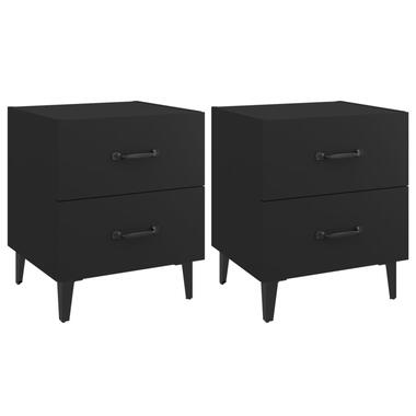 vidaXL Tables de chevet 2 pcs Noir 40x35x47,5 cm product