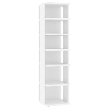 vidaXL Armoire à chaussures Blanc 27,5x27x102 cm Bois d'ingénierie product