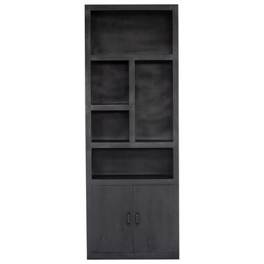 Wandkast Zwart - 80x45x220cm - Kast Xander product