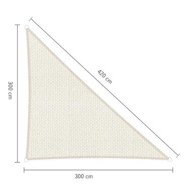 Sunfighters 90 graden Driehoek 3x3x4,2 Wit met bevestigingsset product