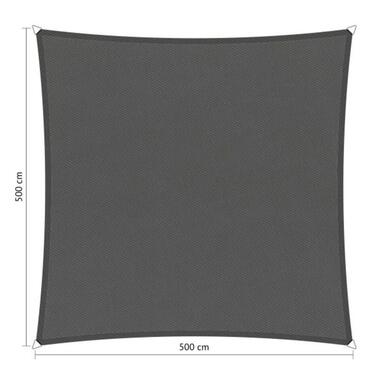 Shadow Comfort waterafstotend vierkant 5x5m Vintage Grey metset product