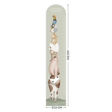 Little Dutch - Groeimeter - Little Farm - Muursticker op vliesbehang product