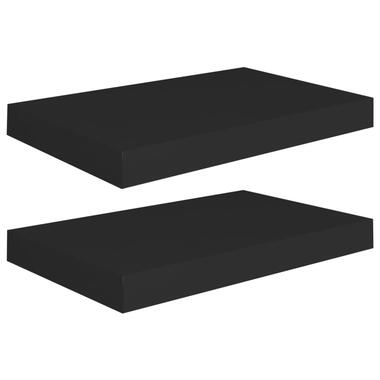 vidaXL Wandschappen zwevend 2 st 40x23x3,8 cm MDF zwart product