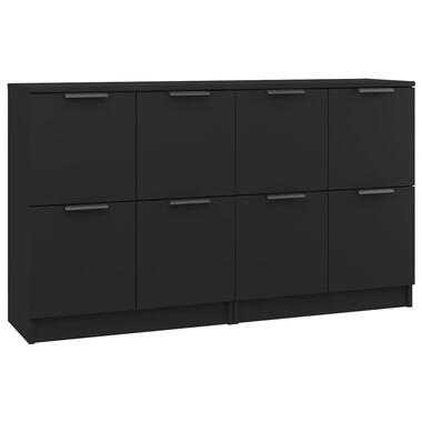 vidaXL Buffets 2 pcs Noir 60x30x70 cm Bois d'ingénierie product