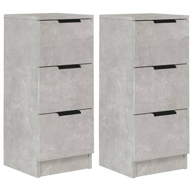 vidaXL Buffets 2 pcs Gris béton 30x30x70 cm Bois d'ingénierie product