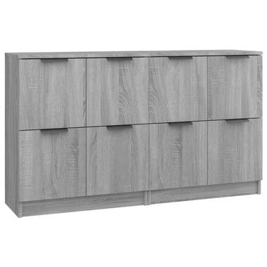 vidaXL Dressoirs 2 st 60x30x70 cm bewerkt hout grijs sonoma eikenkleur product