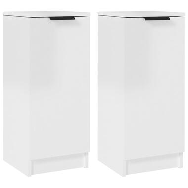 vidaXL Buffets 2 pcs Blanc brillant 30x30x70 cm Bois d'ingénierie product