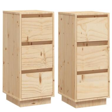 vidaXL Buffets 2 pcs 32x34x75 cm Bois massif de pin product