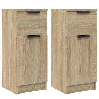 vidaXL Buffets 2 pcs Chêne Sonoma 30x30x70 cm Bois d'ingénierie product