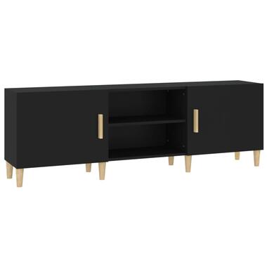 vidaXL Meuble TV Noir 150x30x50 cm Bois d'ingénierie product