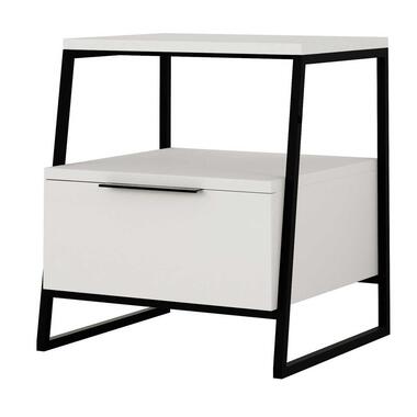 Woody Fashion Table de nuit - Mélaminé - 45x50x40cm - Blanc product