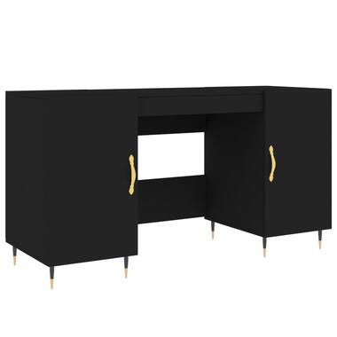 vidaXL Bureau noir 140x50x75 cm bois d'ingénierie product