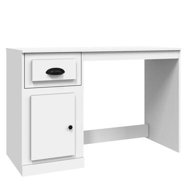 vidaXL Bureau avec tiroir blanc 115x50x75 cm bois d'ingénierie product