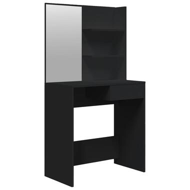 vidaXL Kaptafel met spiegel 74,5x40x141 cm zwart product