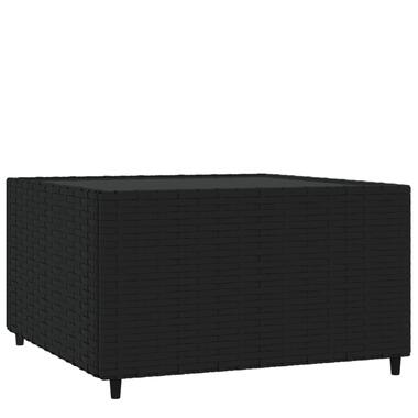 vidaXL Salontafel vierkant 50x50x30 cm poly rattan zwart product