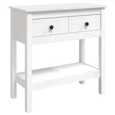 vidaXL Table console Blanc 75x35x75 cm Bois massif de pin product