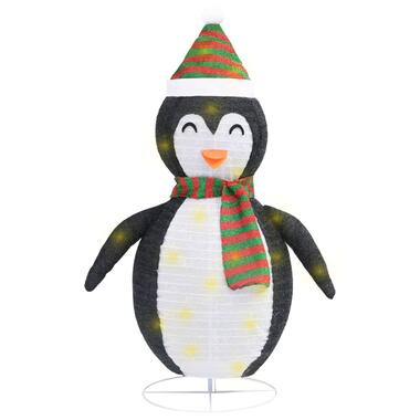 vidaXL Kerstpinguïn decoratief LED 120 cm luxe stof product