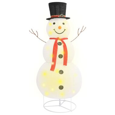 vidaXL Decoratieve sneeuwpop LED 180 cm luxe stof product
