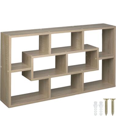 TecTake® Étagère Murale avec 8 Compartiments - Plancher en Bois - 85 x 16 cm product