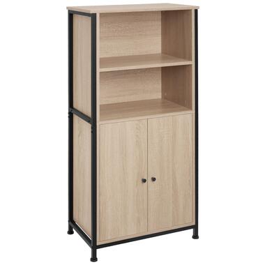 tectake® Highboard - Wandkast met 2 Open Vakken - 60 x 38 cm - Lichtbruin product