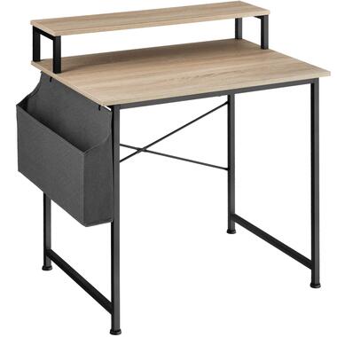 tectake® - Bureau Everett - 80 cm - avec étagère - clair product