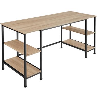 tectake® - Bureau Stoke brun foncé - Dimensions : 137 x 55 x 75 cm product