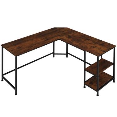 tectake® - Bureau Hamilton industriel foncé - Bureau d'angle - 404231 product