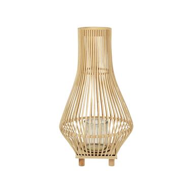 Lanterne décorative 58 cm en bois clair LEYTE product