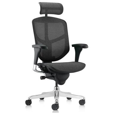 Chaise de bureau COMFORT Enjoy Classic - Mesh - Noir - avec repose-tête product