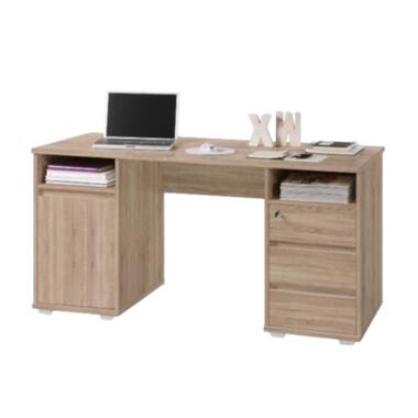 Emob Bureau Primos 145cm met 3 lades & 1 deur - eik product