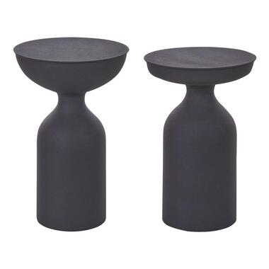 COTA/TENJO - Bijzettafel set van 2 - Zwart - Metaal product